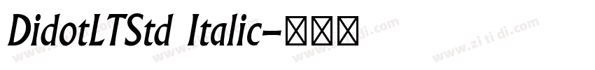 DidotLTStd Italic字体转换